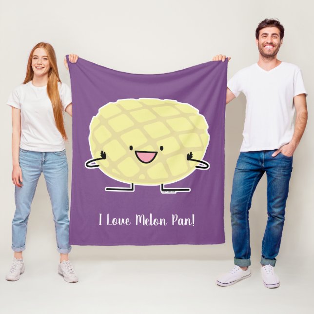 Melon Pan Japanese concha sweet bread patisserie Fleece Blanket (In Situ)