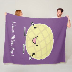 Melon Pan Japanese concha sweet bread patisserie Fleece Blanket