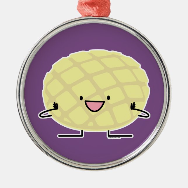 Melon Pan Japanese concha sweet bread patisserie Metal Ornament (Front)