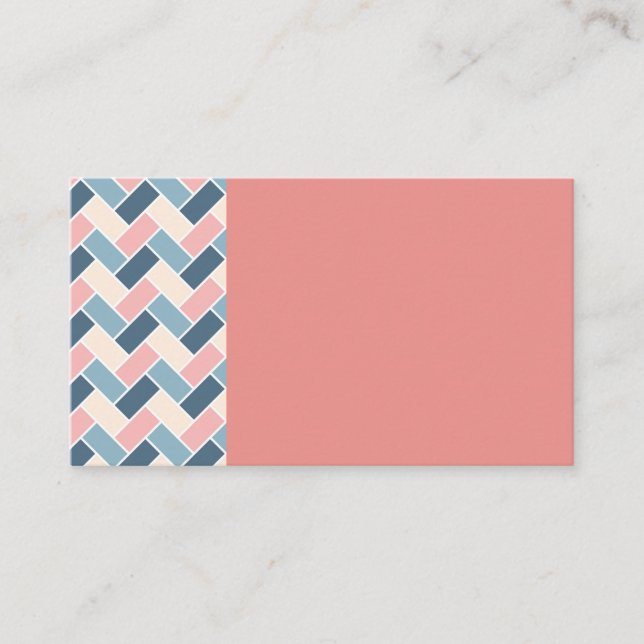 Melon Pastel Geometric Business Cards (Front)