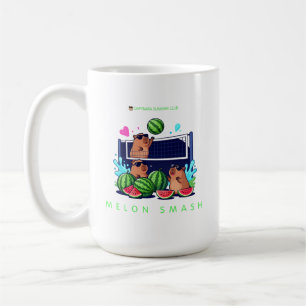 Melon Smash Capybara Summer Club – Cute Capybara V Coffee Mug