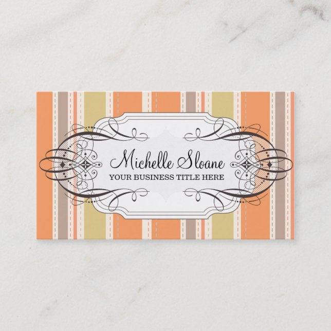 Melon Stripes Business Card (Front)