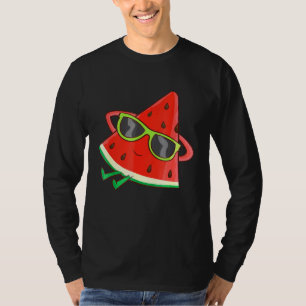Melon Summer Fruit Sunglasses On Watermelon T-Shirt