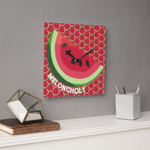 Meloncholy Square Wall Clock