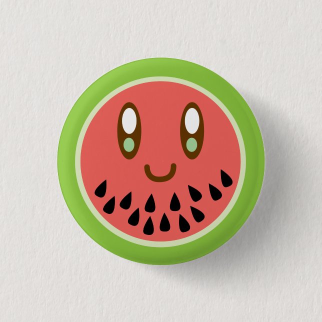 Melonface Luvs You Button (Front)