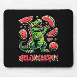 Melonsaurus Watermelon Dinosaur Summer Tropical Va Mouse Pad