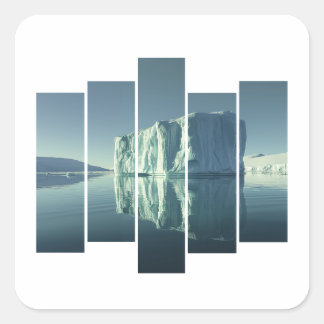 MELT HEARTS, NOT ICEBURGS SQUARE STICKER