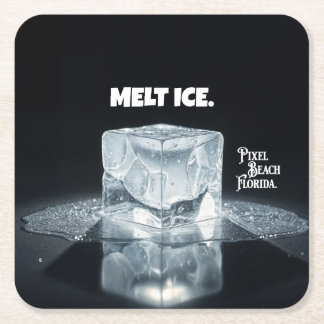 MELT ICE. Keychain Square Paper Coaster
