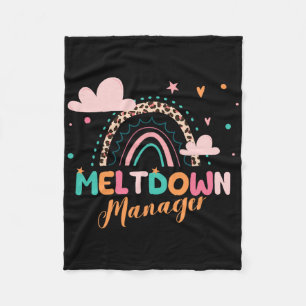 Meltdown Manager After School Daycare Provider Chi Fleece Blanket