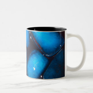 Melted Blue Ice Two-Tone Coffee Mug