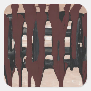 Melted Chocolate Bar Square Sticker