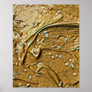 Melted chocolate ice cream cake sprinkles poster