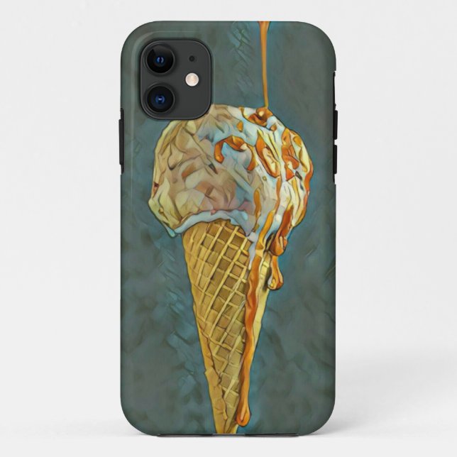 Melted chocolate ice cream cone Case-Mate iPhone case (Back)