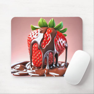 Melted Chocolate On Strawberry  Mouse Pad