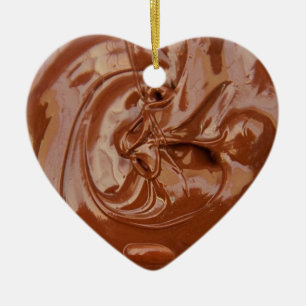 Melted Chocolate Texture Ceramic Ornament
