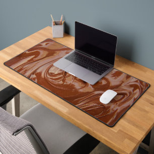 Melted Chocolate Texture Desk Mat