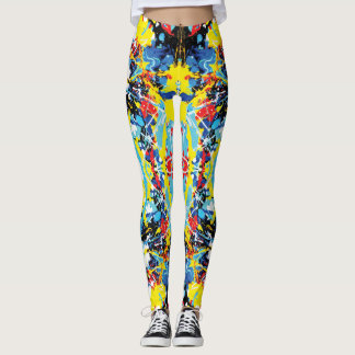 Melted crayola splatter leggings