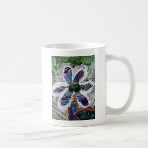 Melted Crayon Floral Design Coffee Mug