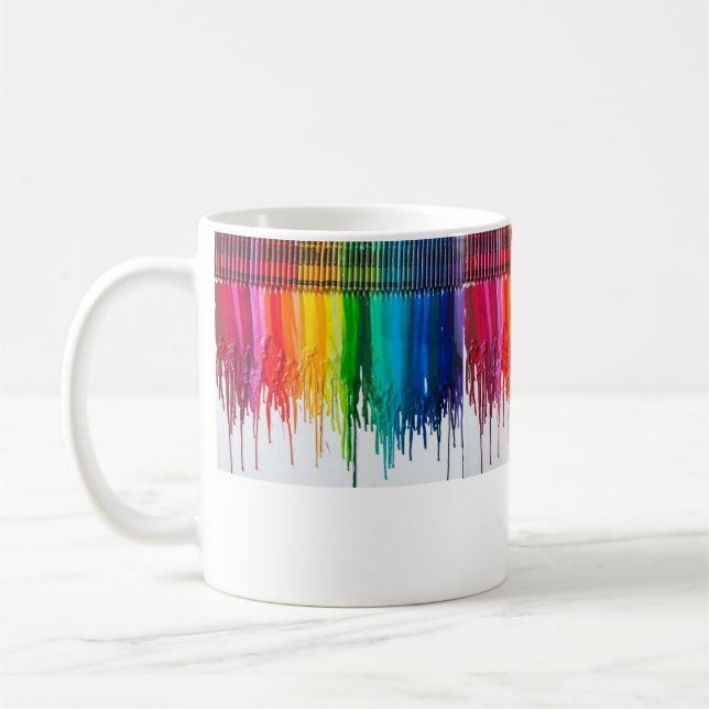melted crayon mu coffee mug (Left)