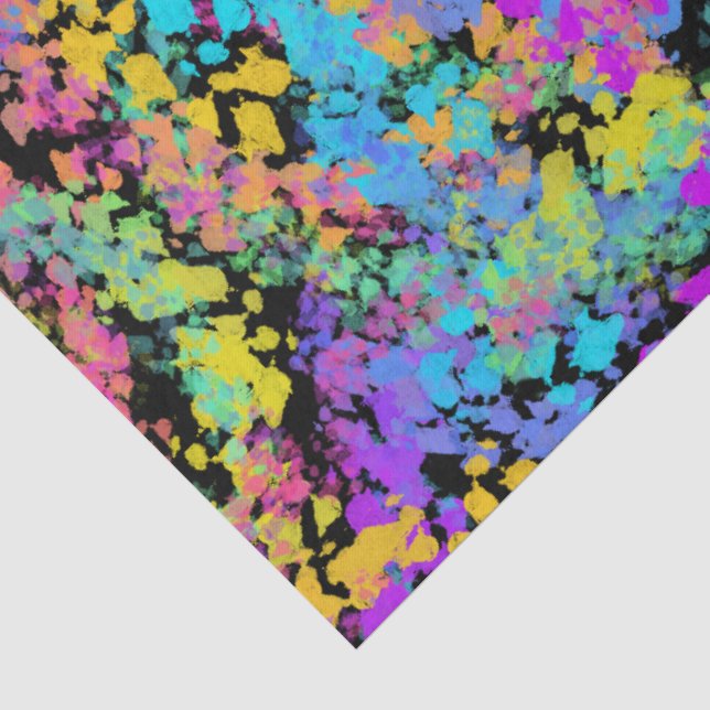 melted crayon multicolor : tissue paper (Detail)