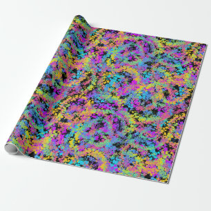 melted crayon multicolor : wrapping paper