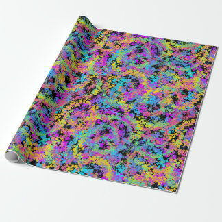 melted crayon multicolor : wrapping paper