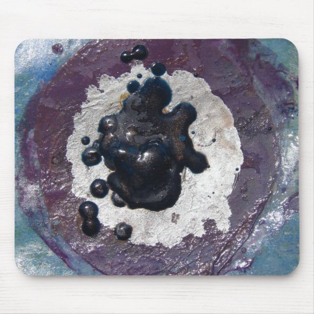 Melted Crayon Puddle Abstract Mouse Pad (Front)