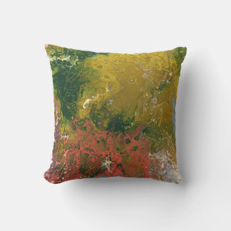 Melted Crayon Series - Acrylic pour painting as Cushion