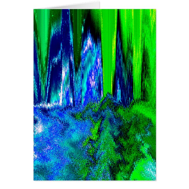 Melted Glitch (Blue & Green) (Front)