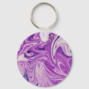 Melted lava abstract art key ring