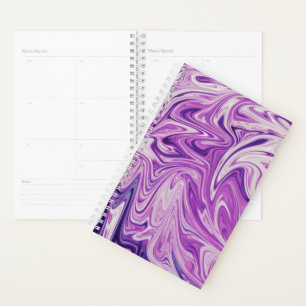 Melted lava abstract art planner