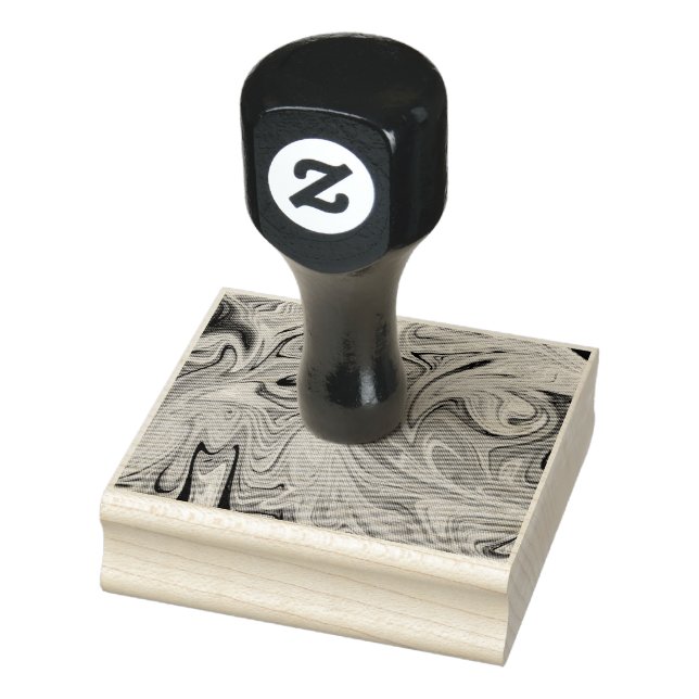 Melted lava abstract art rubber stamp (Stamp)