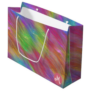 Melted Rainbow Glass Monogram Gift Bag