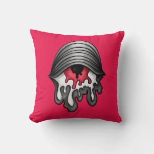 Melted Red Eye: Surreal Horror Cushion