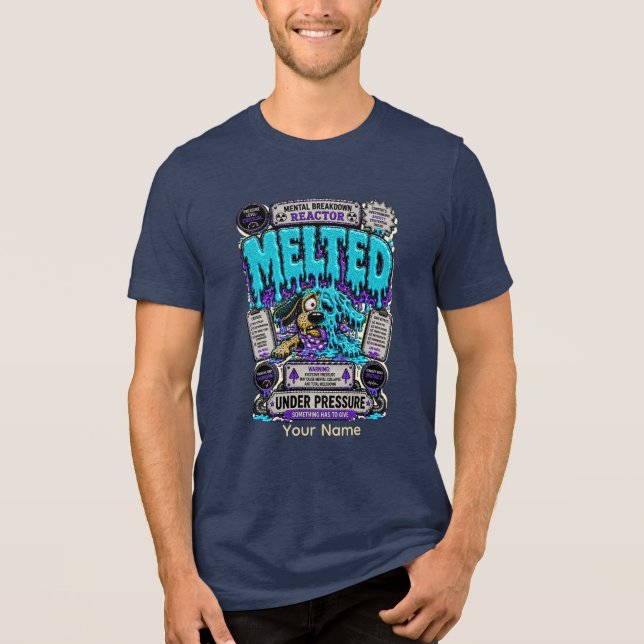 Melted Under Pressure Funny Spreadsheet Humour  Tri-Blend Shirt (Front)