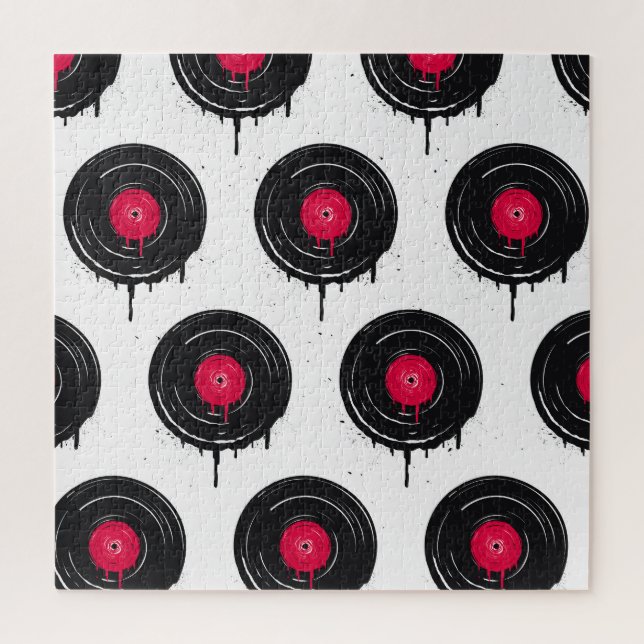 Melted vinyl records, artistic pattern. jigsaw puzzle (Vertical)