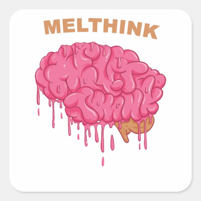 Melthink Square Sticker (Front)