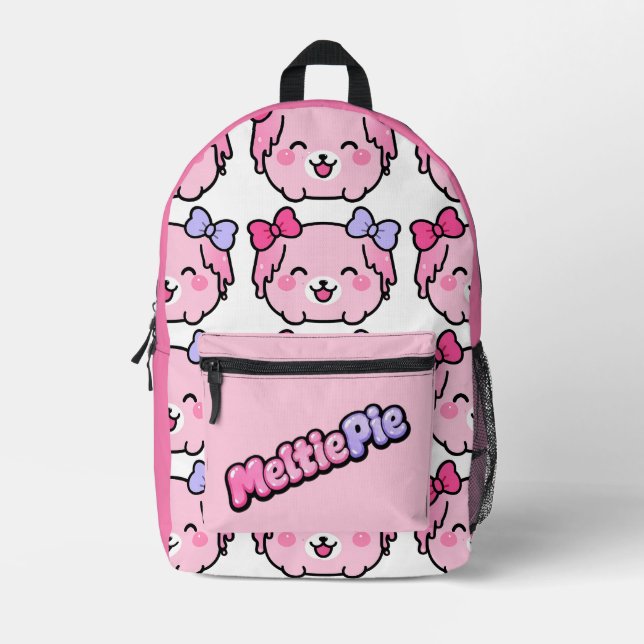 Meltie Pie Cute Pastel Kawaii Design  Printed Backpack (Front)