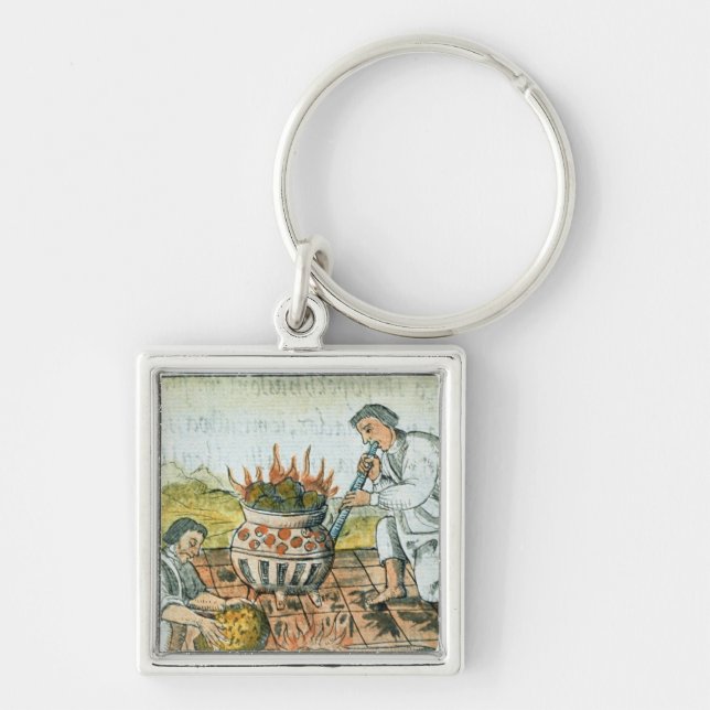 Melting and casting gold in the Aztec empire Key Ring (Front)