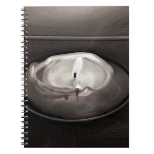 Melting Candle Black and White Notebook