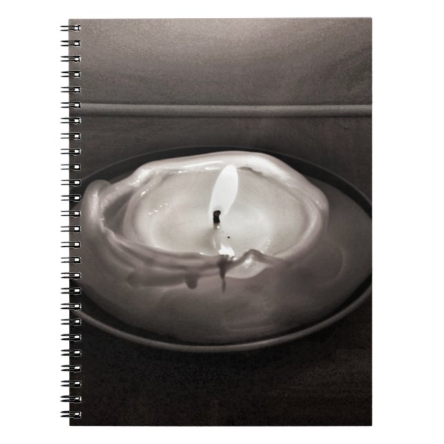 Melting Candle Black and White Notebook (Front)
