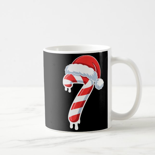 Melting Candy Cane 6 7 Ice Drip Meme 6 7 Costume C Coffee Mug (Right)