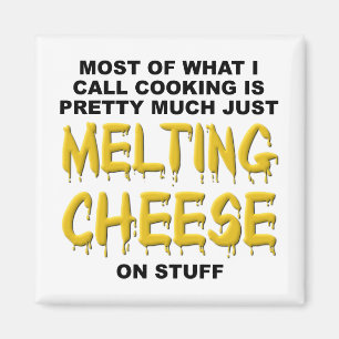 Melting Cheese Funny Magnet