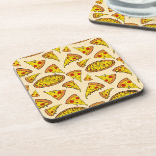 Melting Cheese Pizza Pattern Coaster