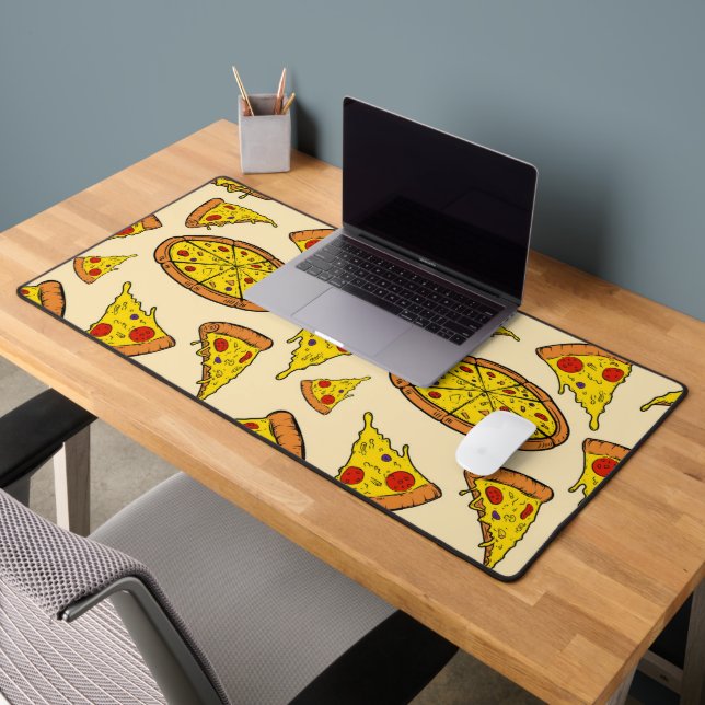 Melting Cheese Pizza Pattern Desk Mat (Office 2)