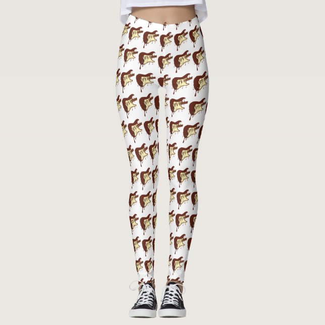 Melting Chocolate Guitar Leggings (Front)