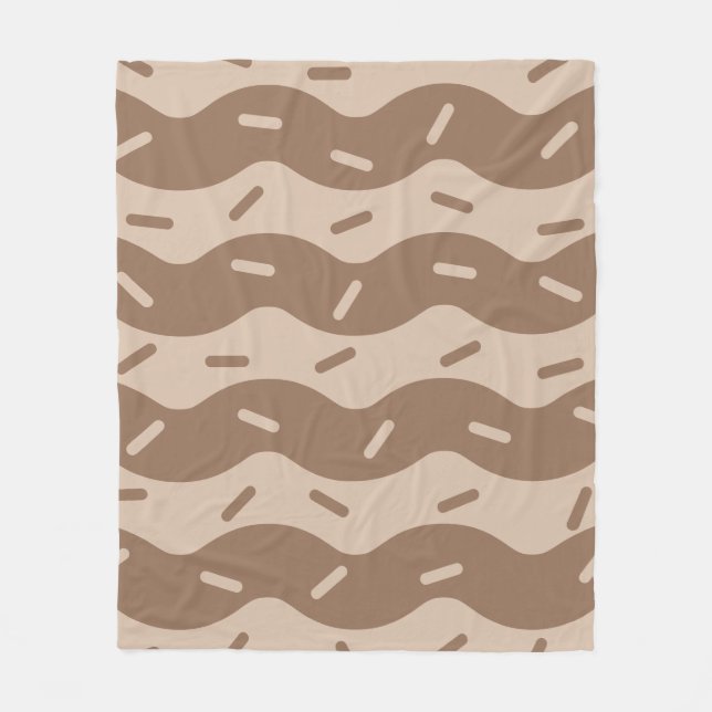 Melting Coffee Ice Cream Fleece Blanket (Front)