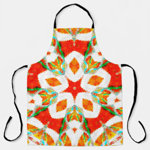 Melting colourful symmetrical pattern, ceramic til apron