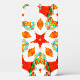 Melting colourful symmetrical pattern, ceramic til iPhone 12 case