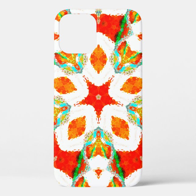 Melting colourful symmetrical pattern, ceramic til Case-Mate iPhone case (Back)